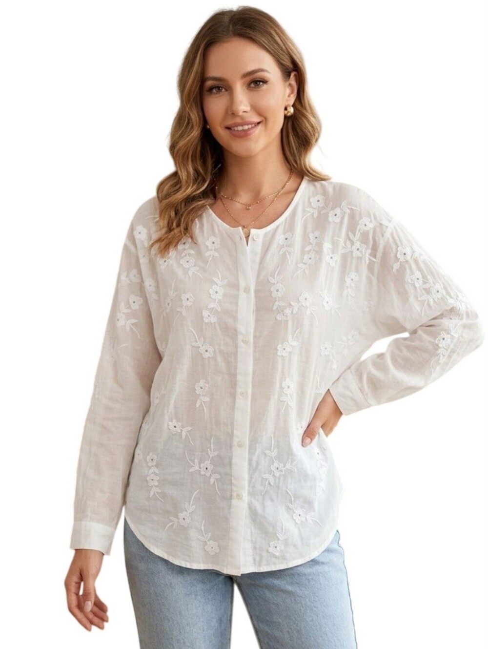 Kiko Confidant Clothing Sustainable Cotton Sheer White Blouse Coverup One Size